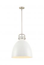  410-1SL-SN-M412-16W - Newton Sphere - 1 Light - 16 inch - Satin Nickel - Pendant