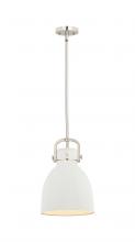  410-1SM-PN-M412-10W - Newton Sphere - 1 Light - 10 inch - Polished Nickel - Mini Pendant