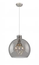  410-3PL-SN-G410-18SM - Newton Sphere - 3 Light - 18 inch - Satin Nickel - Cord hung - Pendant