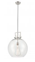  411-1SL-SN-G410-16CL - Newton Sphere - 1 Light - 16 inch - Satin Nickel - Pendant