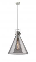  411-1SL-SN-G411-18SM - Newton Cone - 1 Light - 18 inch - Brushed Satin Nickel - Cord hung - Pendant