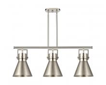  411-3I-SN-M411-10SN - Newton Cone - 3 Light - 42 inch - Satin Nickel - Island Light