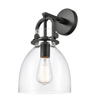  412-1W-BK-8CL - Newton Bell - 1 Light - 8 inch - Matte Black - Sconce