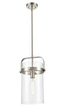  413-1S-SN-8CL - Pilaster - 1 Light - 9 inch - Brushed Satin Nickel - Cord hung - Mini Pendant