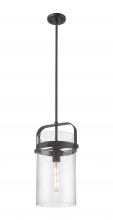  413-1SM-BK-G413-1S-8SDY - Pilaster - 1 Light - 8 inch Glass - Matte Black - Pendant