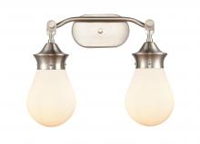  414-2W-SN-6W - Genesis - 2 Light - 18 inch - Satin Nickel - Bath Vanity Light