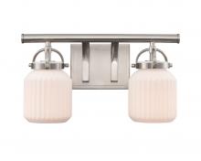  416-2W-SN-G416-6WH - Latreille - 2 Light - 16 inch - Satin Nickel - Bath Vanity Light