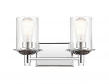  417-2W-PC-SDY - Manhattan - 2 Light - 15 inch - Polished Chrome - Bath Vanity Light