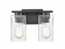  419-2W-BK-CL - Juneau - 2 Light - 11 inch - Matte Black - Bath Vanity Light