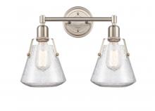  422-2W-SN-G4224-7 - Luna - 2 Light - 18 inch - Satin Nickel - Bath Vanity Light