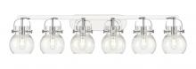  423-6W-PC-G410-6SDY - Pilaster II Sphere - 6 Light - 46 inch - Polished Chrome - Bath Vanity Light