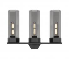  427-3W-BK-G427-14SM - Claverack - 3 Light - 22 inch - Matte Black - Bath Vanity Light