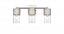  428-3W-SN-G428-7CL - Bolivar - 3 Light - 21 inch - Satin Nickel - Bath Vanity Light