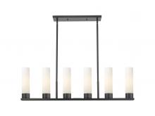  429-6I-BK-G429-8WH - Empire - 6 Light - 44 inch - Matte Black - Linear Pendant