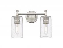  434-2W-SN-G434-7SDY - Crown Point - 2 Light - 14 inch - Satin Nickel - Bath Vanity Light