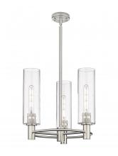  434-3CR-SN-G434-12SDY - Crown Point - 3 Light - 18 inch - Satin Nickel - Pendant