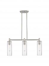 Innovations Lighting 434-3I-SN-G434-12CL - Crown Point - 3 Light - 31 inch - Satin Nickel - Island Light