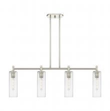  434-4I-PN-G434-12CL - Crown Point - 4 Light - 44 inch - Polished Nickel - Island Light