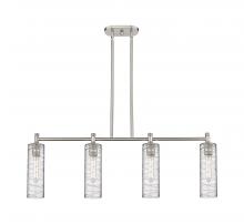  434-4I-SN-G434-12DE - Crown Point - 4 Light - 44 inch - Satin Nickel - Island Light