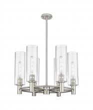  434-6CR-SN-G434-12CL - Crown Point - 6 Light - 24 inch - Satin Nickel - Chandelier