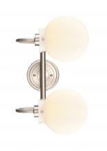  437-2W-SN-W - Olivia - 2 Light - 17 inch - Satin Nickel - Bath Vanity Light