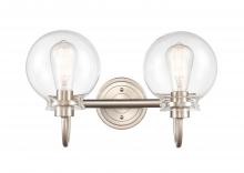  437-2W-SN-G4372 - Olivia - 2 Light - 17 inch - Satin Nickel - Bath Vanity Light