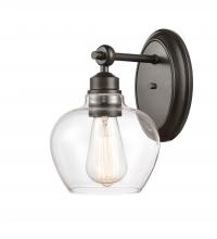  438-1W-BK-CL - Amina Bath Vanity Light