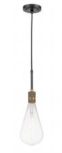  444-1P-BAB-BB-125-LED - Ellis - 1 Light - 5 inch - Black Antique Brass - Cord hung - Mini Pendant
