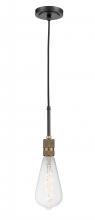  444-1P-BAB-BB-95-LED - Ellis - 1 Light - 4 inch - Black Antique Brass - Cord hung - Mini Pendant