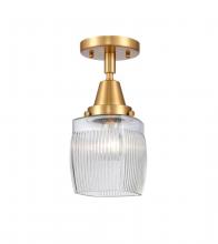  447-1C-SG-G302 - Colton - 1 Light - 6 inch - Satin Gold - Flush Mount