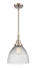 Innovations Lighting 447-1S-SN-G222 - Seneca Falls - 1 Light - 10 inch - Brushed Satin Nickel - Mini Pendant