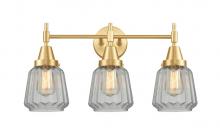  447-3W-SG-G142 - Chatham - 3 Light - 24 inch - Satin Gold - Bath Vanity Light