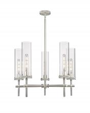  471-5CR-SN-G471-12CL - Lincoln - 5 Light - 27 inch - Satin Nickel - Chandelier