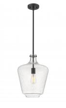  493-1S-BK-G504-12 - Norwalk - 1 Light - 12 inch - Matte Black - Stem hung - Mini Pendant