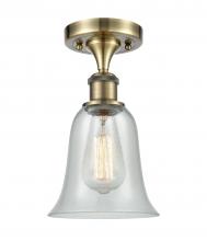  516-1C-AB-G2812 - Hanover - 1 Light - 6 inch - Antique Brass - Semi-Flush Mount