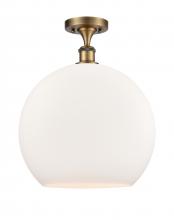  516-1C-BB-G121-14 - Athens - 1 Light - 14 inch - Brushed Brass - Semi-Flush Mount