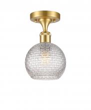 Innovations Lighting 516-1C-SG-G122C-6CL - Athens - 1 Light - 6 inch - Satin Gold - Semi-Flush Mount