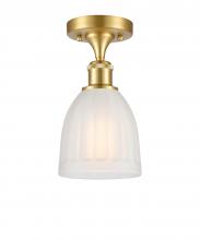  516-1C-SG-G441 - Brookfield - 1 Light - 6 inch - Satin Gold - Semi-Flush Mount