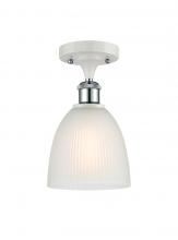  516-1C-WPC-G381 - Castile - 1 Light - 6 inch - White Polished Chrome - Semi-Flush Mount