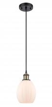  516-1P-BAB-G81-LED - Eaton - 1 Light - 6 inch - Black Antique Brass - Cord hung - Mini Pendant