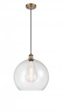 Innovations Lighting 516-1P-BB-G124-14 - Athens - 1 Light - 14 inch - Brushed Brass - Cord hung - Pendant