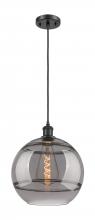  516-1P-BK-G556-12SM - Rochester - 1 Light - 12 inch - Matte Black - Cord hung - Mini Pendant