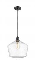 Innovations Lighting 516-1P-BK-G654-12-LED - Cindyrella - 1 Light - 12 inch - Matte Black - Cord hung - Mini Pendant