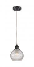 Innovations Lighting 516-1P-OB-G122C-6CL - Athens - 1 Light - 6 inch - Oil Rubbed Bronze - Cord hung - Mini Pendant