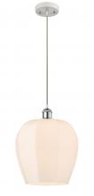  516-1P-WPC-G461-12 - Norfolk - 1 Light - 12 inch - White Polished Chrome - Cord hung - Mini Pendant