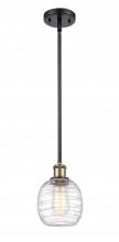 Innovations Lighting 516-1S-BAB-G1013 - Belfast - 1 Light - 6 inch - Black Antique Brass - Mini Pendant