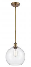  516-1S-BB-G124-10 - Athens - 1 Light - 10 inch - Brushed Brass - Mini Pendant