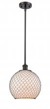  516-1S-OB-G121-10CBK - Farmhouse Chicken Wire - 1 Light - 10 inch - Oil Rubbed Bronze - Mini Pendant