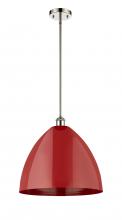  516-1S-PN-MBD-16-RD - Plymouth - 1 Light - 16 inch - Polished Nickel - Pendant