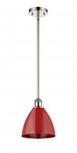  516-1S-PN-MBD-75-RD - Plymouth - 1 Light - 8 inch - Polished Nickel - Pendant